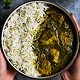Palak Chicken With Zeera Rice