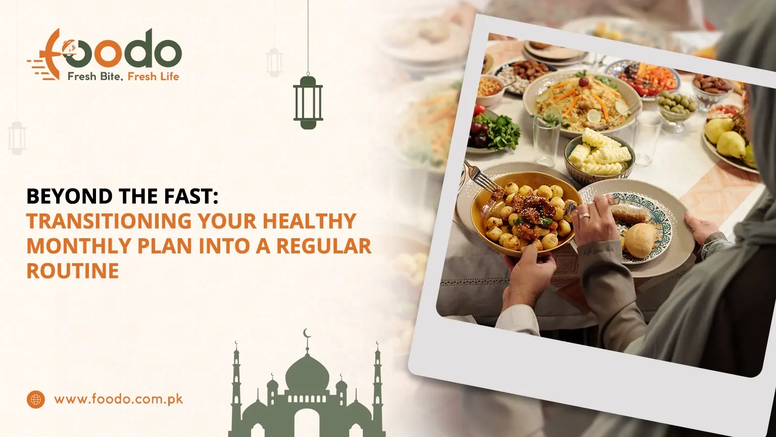 A balanced healthy food meal spread in Lahore featuring nutritious portions for a post-Ramadan monthly subscription plan.